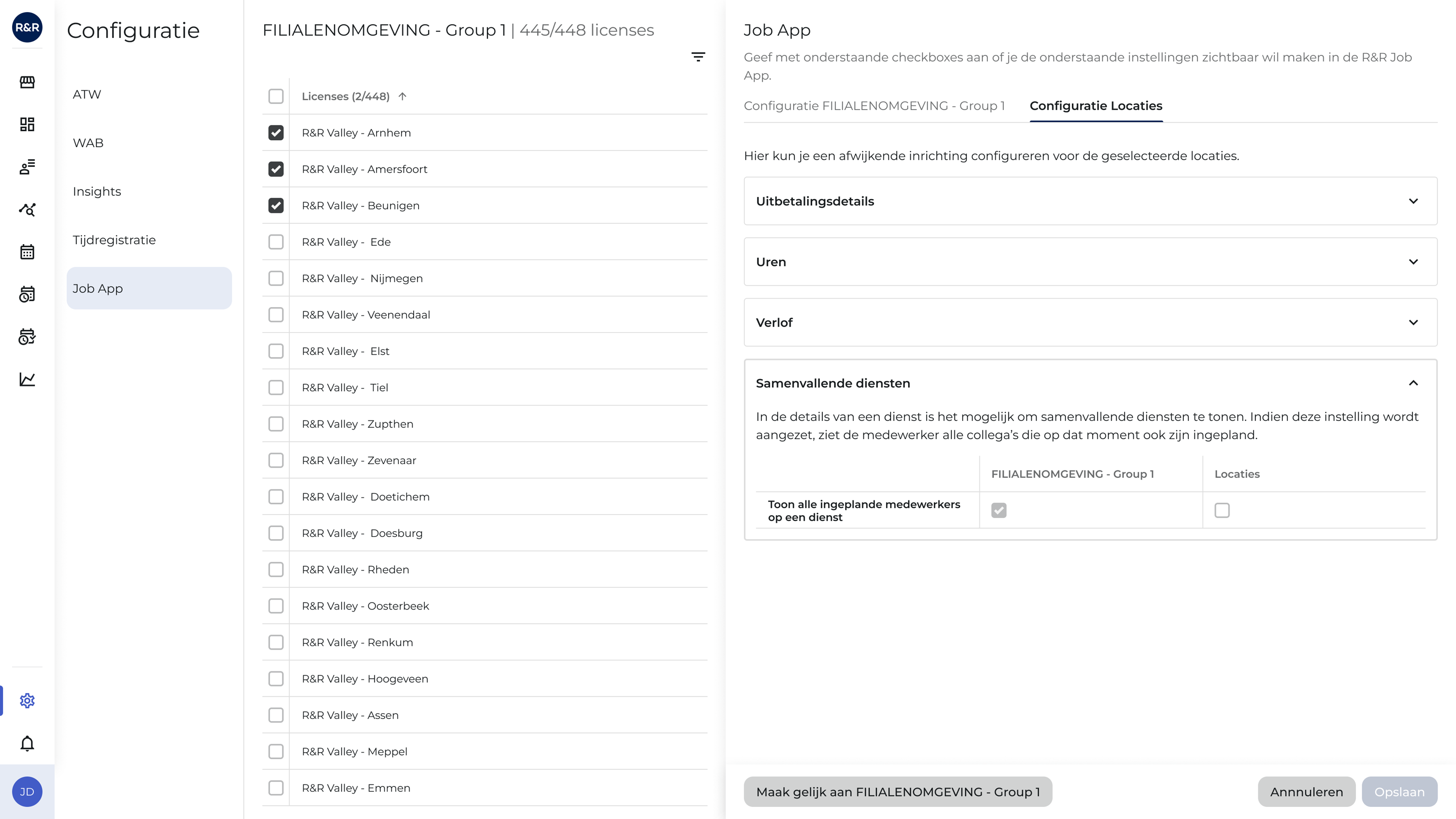 Einstellungen der Job-App aktualisieren